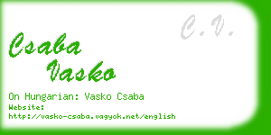 csaba vasko business card